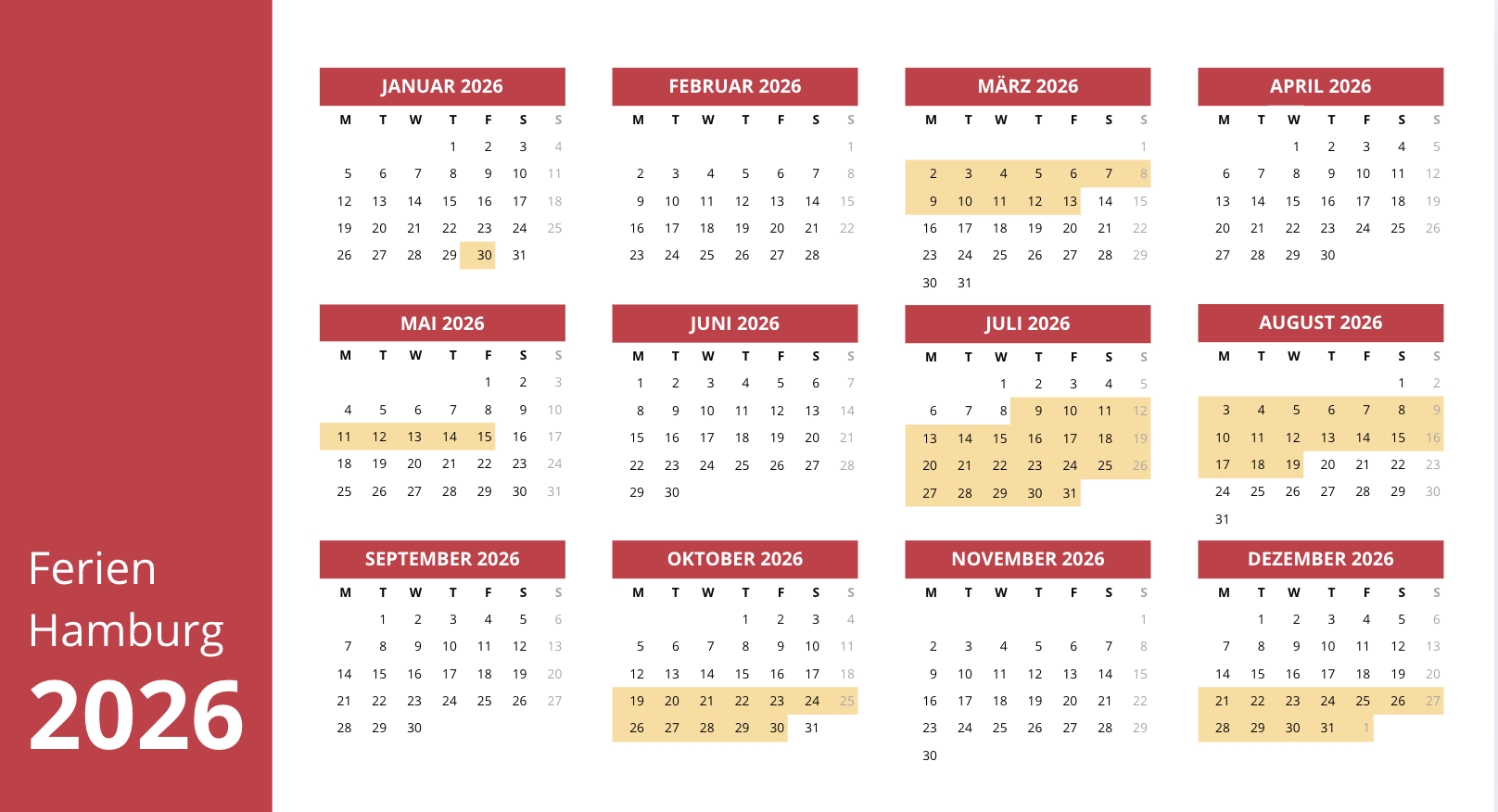  Foto zu Ferien Hamburg 2026 – Schulferien und Feiertage im Überblick - Freizeitfun 